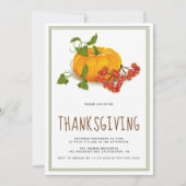 Pompoenen, bessen en Thanksgiving van groen lijst Kaart (Voorkant)