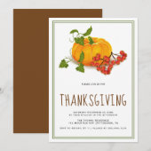 Pompoenen, bessen en Thanksgiving van groen lijst Kaart (Voorkant / Achterkant)