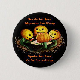 Pompoenen bij Kaarten Halloween Button