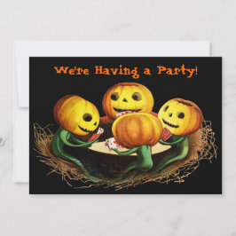 Pompoenen bij Kaarten Halloween Party Invitation