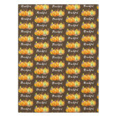 Pompoenen, bladeren en olievlekken - Dankank patro Tafelkleed (Voorkant)