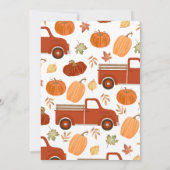 Pompoenen bladeren en stapels van hooi verjaardag kaart (Achterkant)