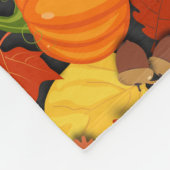 Pompoenen, bladeren en tapijten fleece deken (Hoek)