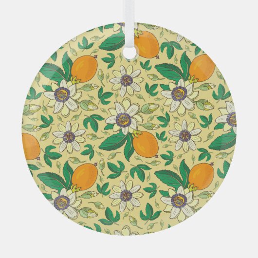 Pompoenen & bladeren: Herfst Oogst Glas Ornament (Voorkant)