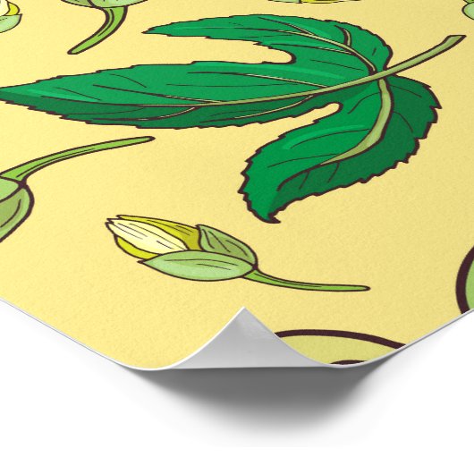 Pompoenen & bladeren: Herfst Oogst Poster (Hoek)