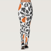 Pompoenen, bladeren: schattig herfstpatroon. leggings (Achterkant)