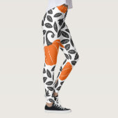Pompoenen, bladeren: schattig herfstpatroon. leggings (Rechts)