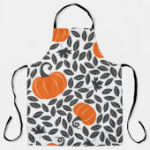 Pompoenen, bladeren: schattig herfstpatroon. schort (Voorkant)