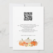 Pompoenen Bloemen Glitter QR Code Verliefd in de h Kaart (Achterkant)