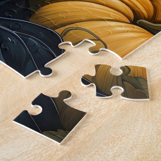 Pompoenen Bloemenkunst puzzel Legpuzzel (Zijkant)