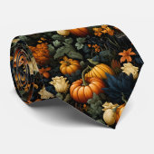 Pompoenen Bloemenkunst stropdas (Opgerold)