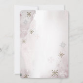 Pompoenen Boho Flowers, Snowflakes Baby shower Kaart (Achterkant)