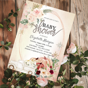 Pompoenen Boho Rozen, Truck Baby Borrel Kaart