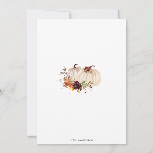 Pompoenen Bourgogne Sinaasappel Bloemen Geslacht R Kaart (Achterkant)