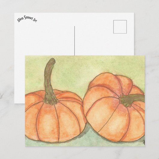 pompoenen briefkaart (Voorkant / Achterkant)