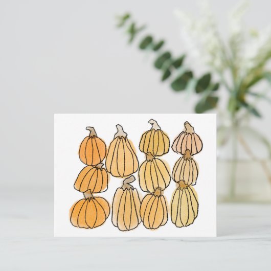 Pompoenen Briefkaart (Staand voorkant)