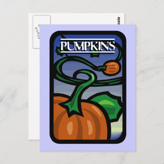 Pompoenen Briefkaart (Voorkant / Achterkant)