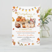 Pompoenen Brouwen Luiers Vallen Bladeren Geslacht  Kaart (Staand voorkant)