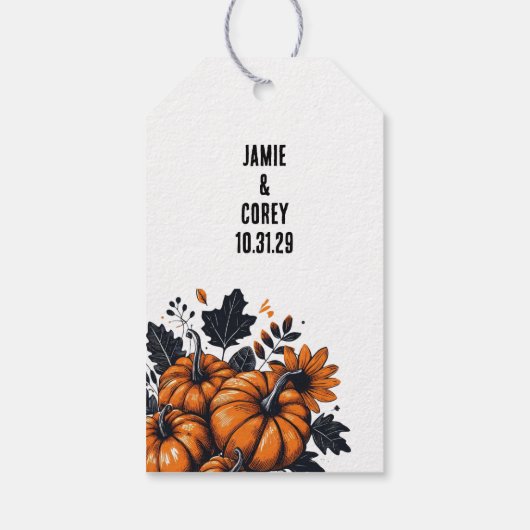  pompoenen cadeaulabel (Achterkant)