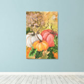 Pompoenen Canvas Print Halloween - Schilderij (Insitu (Houten vloer))