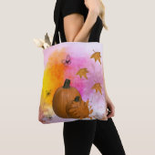 Pompoenen Collage Canvas tas (Dichtbij)