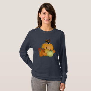 Pompoenen, dames met lange mouwen t-shirt