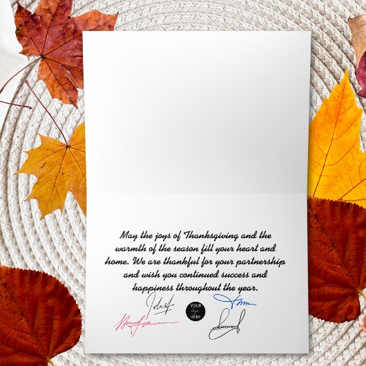 Pompoenen Dankbare Thanksgiving Zegeningen Folie Feestdagenkaart