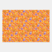 Pompoenen, Eigenaren en Snoep Halloween Inpakpapier Vel (Voorkant 2)