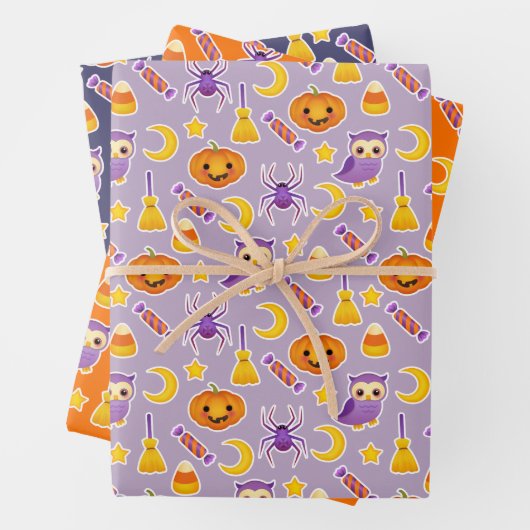 Pompoenen, Eigenaren en Snoep Halloween Inpakpapier Vel (In situ)