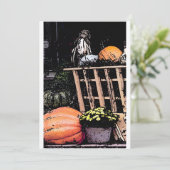 Pompoenen en Afbeelding in de herfst Kaart (Staand voorkant)