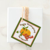 Pompoenen en bessen herfst Happy Thanksgiving Bedankjes Labels (In situ)