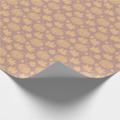 Pompoenen en bladeren cadeaupapier (Hoek)