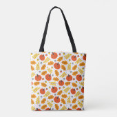 Pompoenen en bladeren Canvas tas (Achterkant)