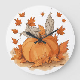Pompoenen en bladeren grote klok