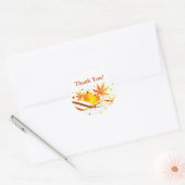 Pompoenen en bladeren - Sticker (Envelop)