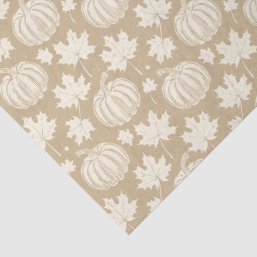 Pompoenen en bladeren tissuepapier (Detail)