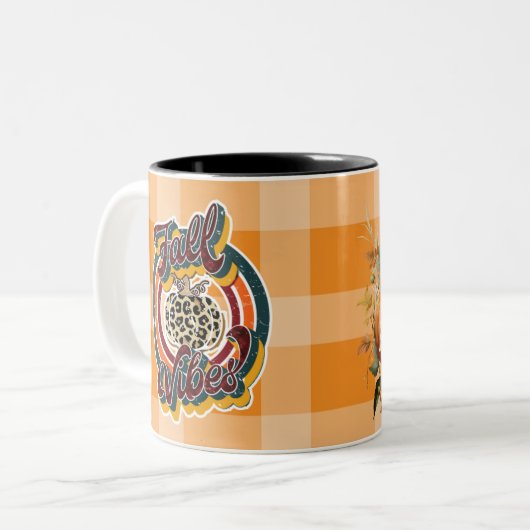 Pompoenen en Bloem Herfst Vibes Keramische Mok (Voorkant links)