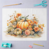 Pompoenen en Bloemen 6 Decoupage Papier (Craft)