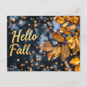 Pompoenen en Bloemen Herfstgroet Ansichtkaart Briefkaart