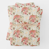 Pompoenen en bloemen inpakpapier vel (In situ)