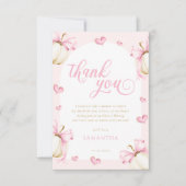 Pompoenen en Bogen Meisje Baby shower Dank u Kaart (Voorkant)