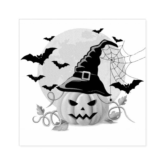 Pompoenen en bonen rubberstempel (Afrduk)