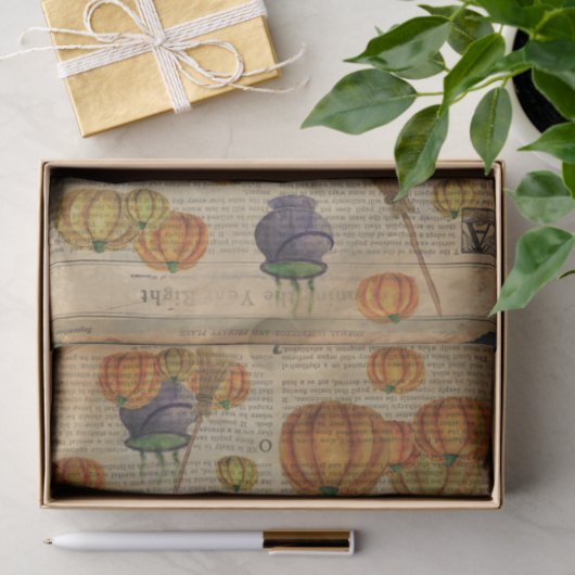 Pompoenen en Cauldron Pagina's Tissuepapier (Geschenk)