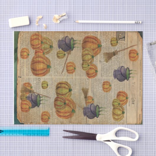 Pompoenen en Cauldron Pagina's Tissuepapier (Craft)