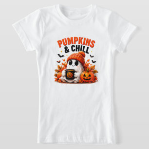 Pompoenen En Chillen Grappige Geest Gezellige Herf T-shirt