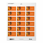 Pompoenen en chrysanthema's / Thanksgiving Etiket (Full Sheet)