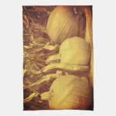 Pompoenen en Cornstalks Herfst  look Theedoek (Verticaal)