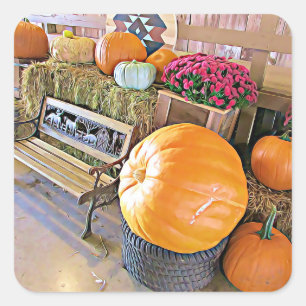 Pompoenen en de Stickers van Halloween van de Bank