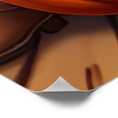 Pompoenen en een jonge dame | AI Art Poster (Hoek)