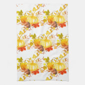 Pompoenen en eikels/Herfst Seizoenen Startdeeg Theedoek (Verticaal)